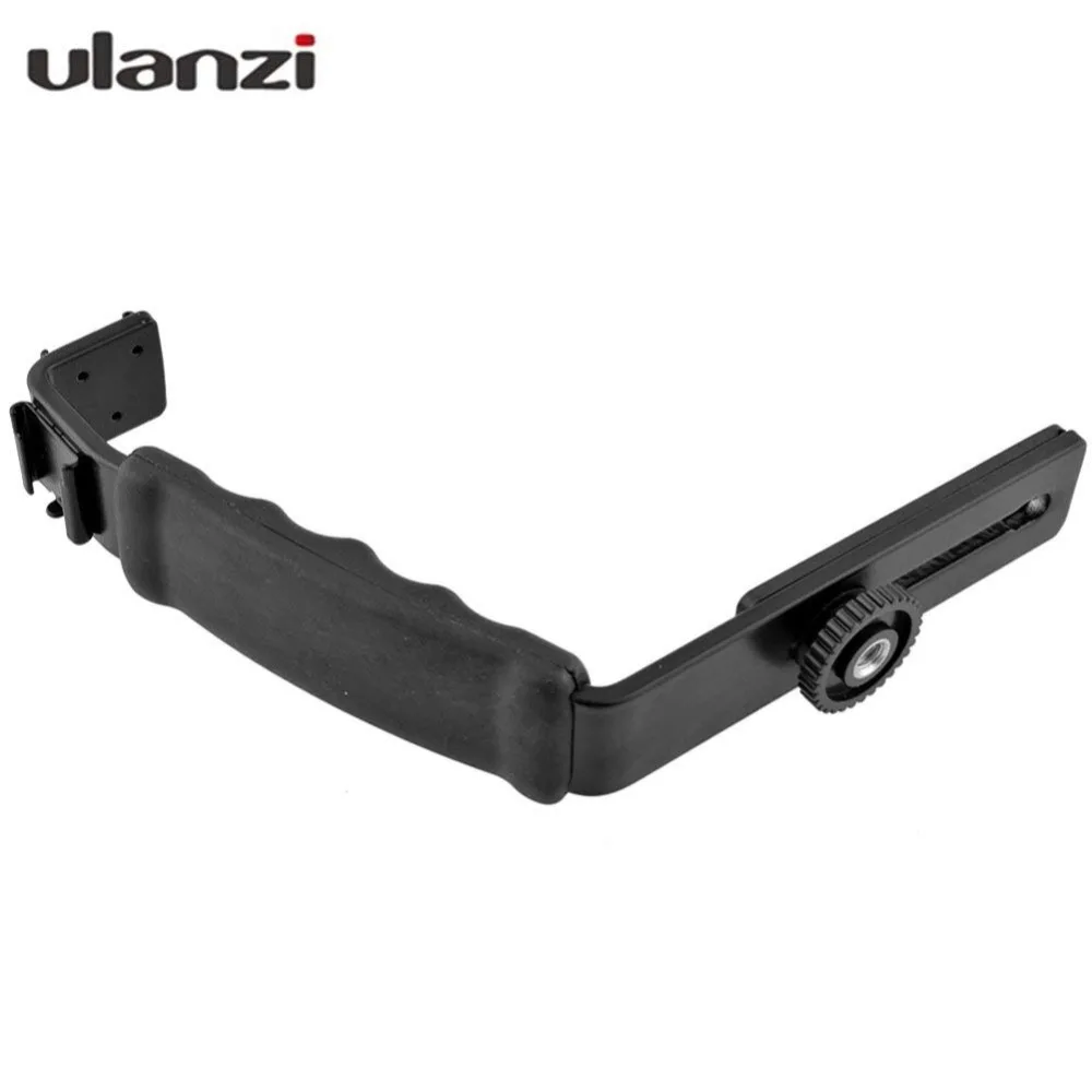

Ulanzi Mic Stand L Bracket Camera Handle Grip for Zhiyun Smooth 4 DJI Osmo Gimbal Stabilizer with 2 Hot Shoe Mounts