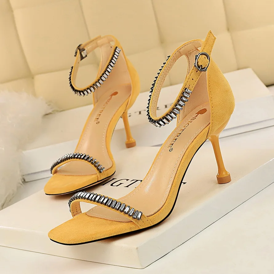 Details about / Sexy Women Mens Pointy Toe Pumps Ankle Strap Stiletto High Heels Nightclub Shoes