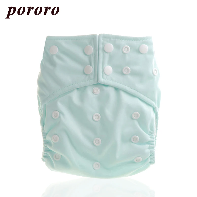 

[Pororo] Reusable Solid PUL Waterproof Cloth Diaper AI2 Insert 2 Pcs 4-Layer Bamboo Fiber Nappy Cloth Diaper Cover