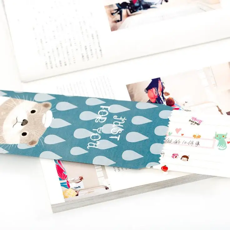 5 teile/paket Tier Meow Katze Hund Neuheit Umschlag Brief Papier Nachricht Karte Brief Stationäre Lagerung Papier Geschenk
