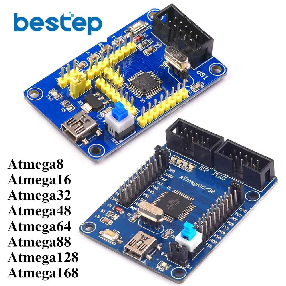 Плата обучения Atmega 8/16/32/48/64/88/128/168 минимальная системная плата для AVR|Интегральные