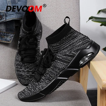 

New High Top Socks Sneakers Men Air Cushion Running Shoes For Men Breathable Mesh Triple s Chaussure Homme Sport Shoes Men EU 46