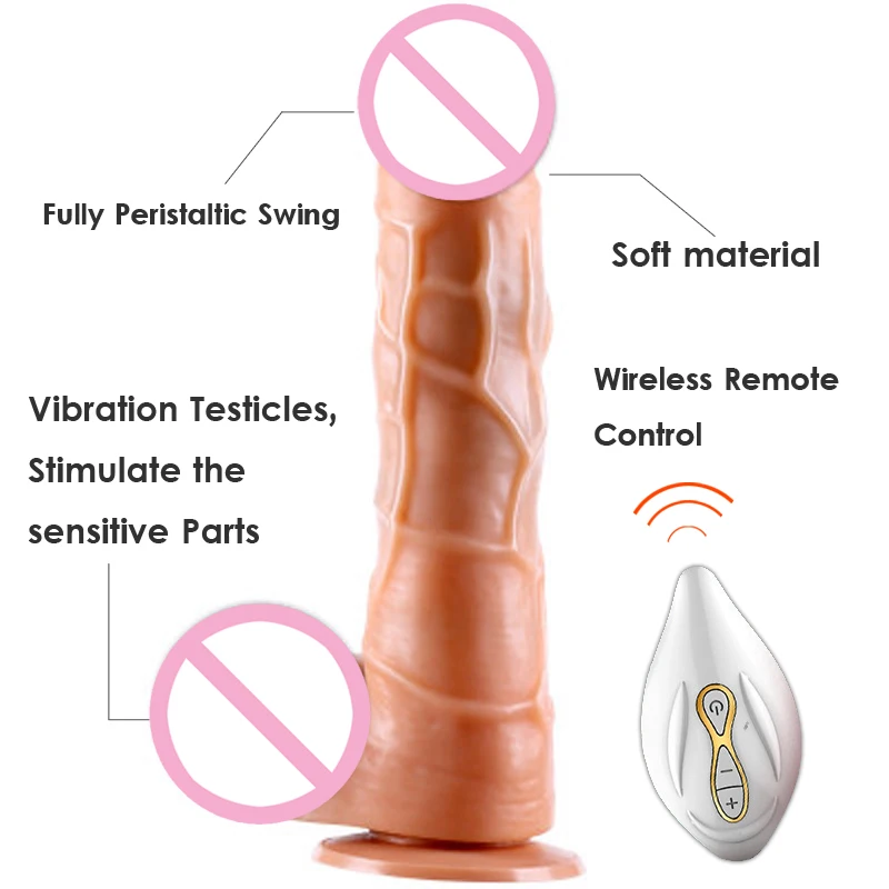 10 Speed Dildo Vibrator Wireless Remote Control Vibrating Realistic Penis with Suction Cup Sex Dick Toys for Woman Sex Products