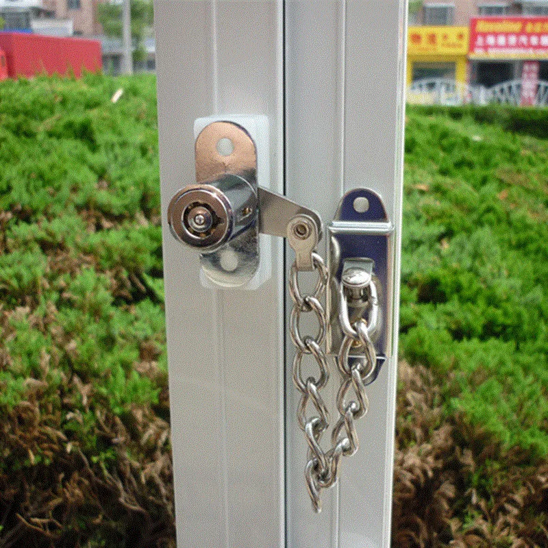 

Window Security Chain Lock Door Restrictor Child Safety Stainless Anti-Theft Locks For Sliding Door Furniture Hardware