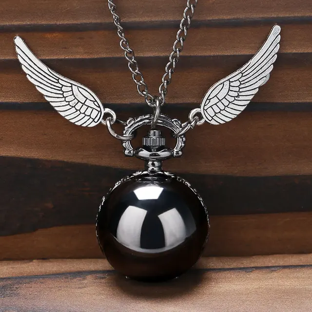 Steampunk Charm Black Round Ball Quartz Pocket Watch Women Men Necklace Pendant Steampunk Charm Black Round Ball Quartz Pocket Watch Women Men Necklace Pendant