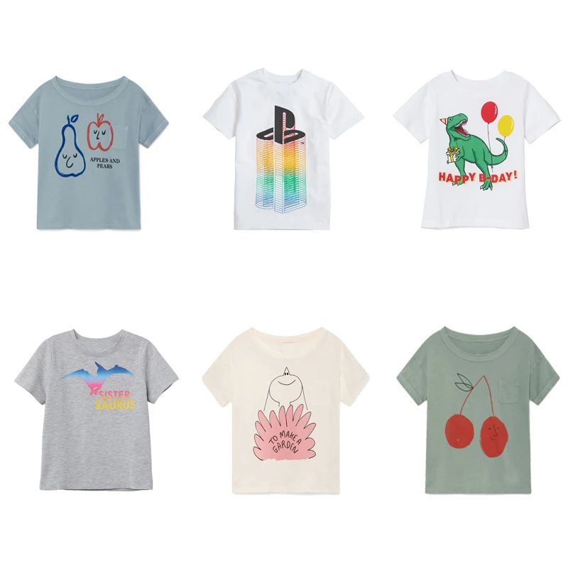 

New Arrival BOBO CHOSES 2019 Summer Boys T shirt 100%Cotton Kids T shirt For Girls Boys Children 's T shirt Toddler Girls Tops