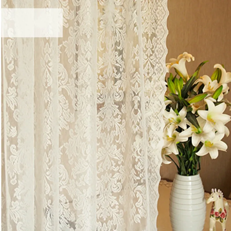 1Pc European Style Polyester Lace Curtains For Living Room/ Bedroom