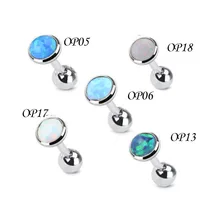 Новинка, Опаловая камень из нержавеющей стали, серьги-гвоздики в виде хирургические Сталь серьги-гвоздики серёжки Модные украшения 1 шт