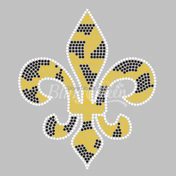 

BlingQueen 25PCS/LOT Hot Fix Iron On Rhinestone Appliques Saints Design
