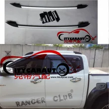 CITYCARAUTO 2012- декоративные Рейлинги на крышу подходят для Ranger T6 T7 2012- аксессуары Серебристые Рейлинги на крышу стойки