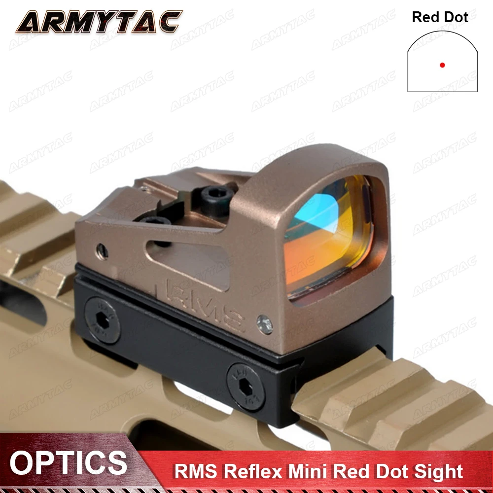 

Hunting Scopes RMS Reflex Mini Red Dot Sight With Vented Mount and Spacers For Glock Pistol 20mm Rail Mount