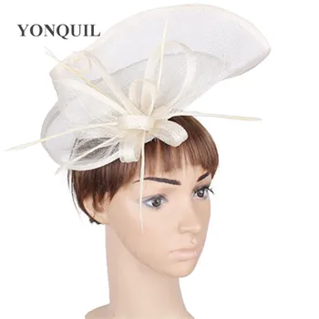 

special shape fascinators sinamay vintage hats church fascinators hats women party headwear feather accessories Multiple colors