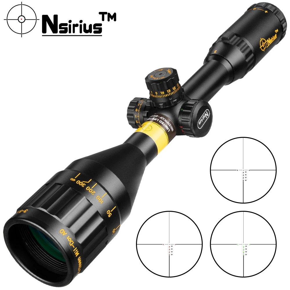 NSIRIUS 3-9X50 AOE Золотой тактический прицел оптический прицел красный зеленый Crosshair llluminate охотничий прицел