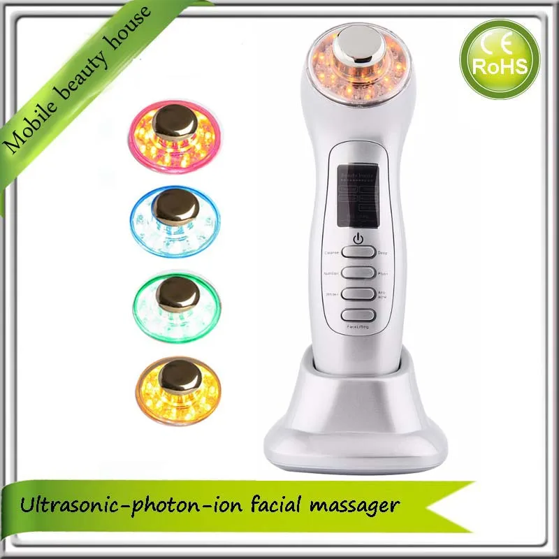3mhz Ultrasound Ultrasonic Galvanic Spa 4 Colors Led Photon Light Therapy Beautiful Skin Care font b