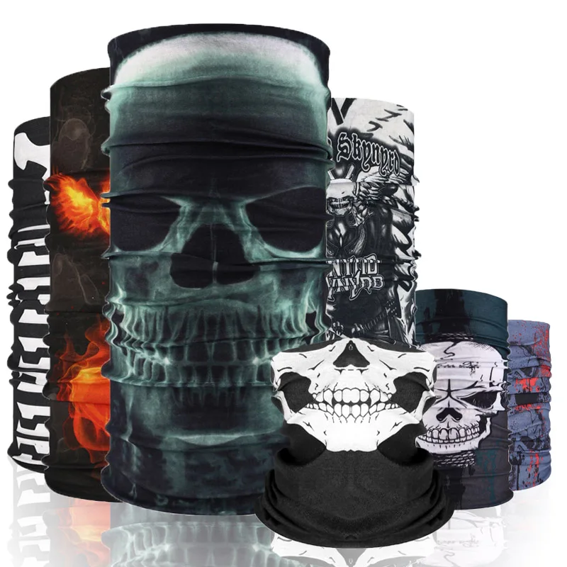 

Halloween Scarf Mask Festival Motorcycle Face Shield Ghost Face Windproof Skull Mask Balaclava Party Bicyle Bike Cycling Masks