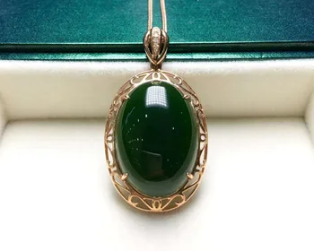 

18K gold inlay and Tian Biyu Dan face pendantJ50#