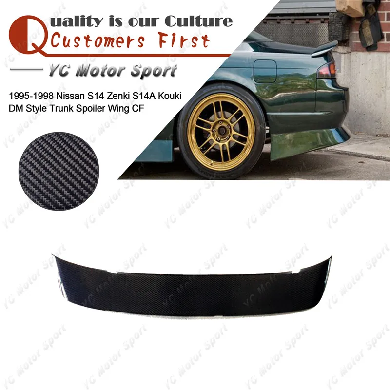 

Car Accessories Carbon Fiber DM Style Rear Spoiler Fit For 1995-1998 S14 Zenki S14A Kouki Trunk Spoiler Wing