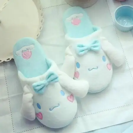 Домашние тапочки с рисунком собаки из мультфильма «Cinnamoroll»; Сезон Зима; коллекция кукол; игрушки; мягкая кукольная обувь; подарок для детей; любимое животное;#1299 - Цвет: Коричневый