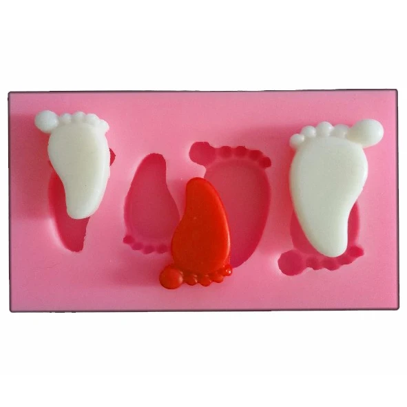Free Shipping 4 Feet Foot Cooking Tools Silicone Fondant Gum Paste Mold Cake Decorating Clay Resin Sugar Candy Sculpey | Дом и сад