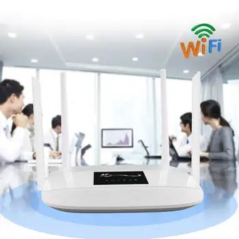

300Mbps Unlocked 4G LTE CPE Wireless Router Support SIM Card 4Pcs Antenna with LAN Port Support Up to 32 WiFi Users WPS Function