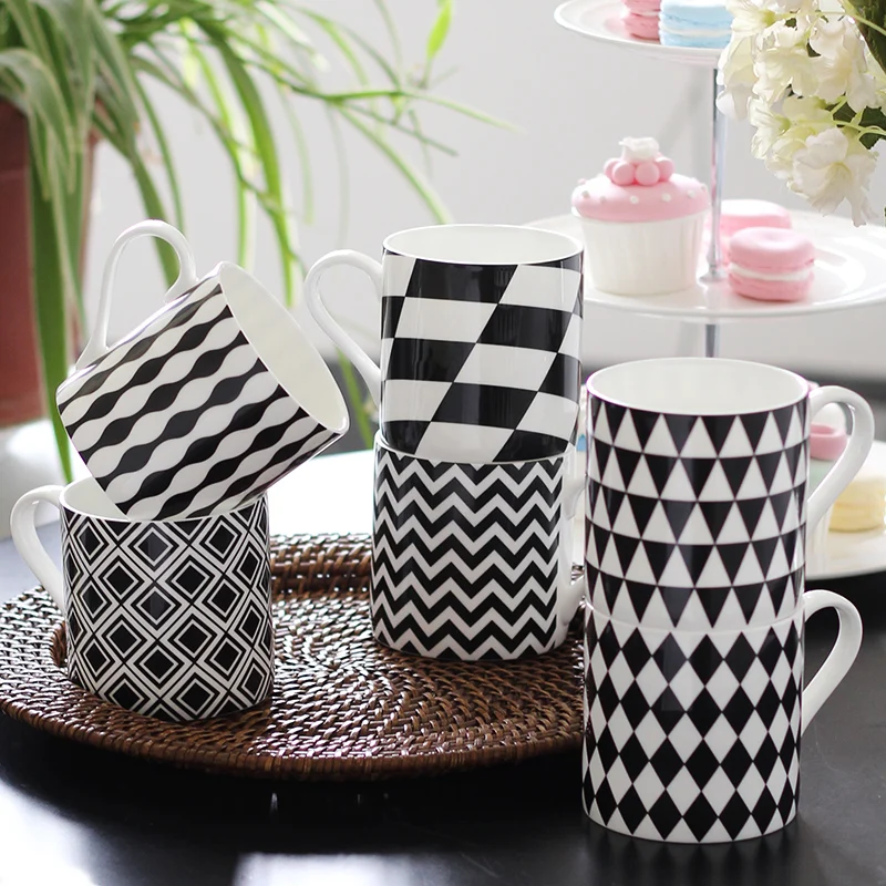 

brand high quality ceramic bone China coffee mug christmas gifts creative cups and mugs office home drinkware glazed cup striped