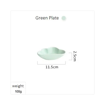 Креативная керамическая тарелка, креативное Облачное блюдо, капельница, детский подарок, детская посуда - Цвет: Зеленый