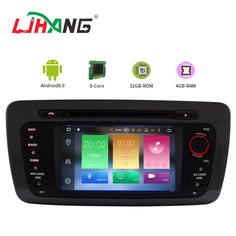 

LJHANG Octa Cores Android 8.0 Car DVD Player For Seat Ibiza 2012 2013 2014 2015 Multimedia GPS Navigation Radio 4G+32G Head unit