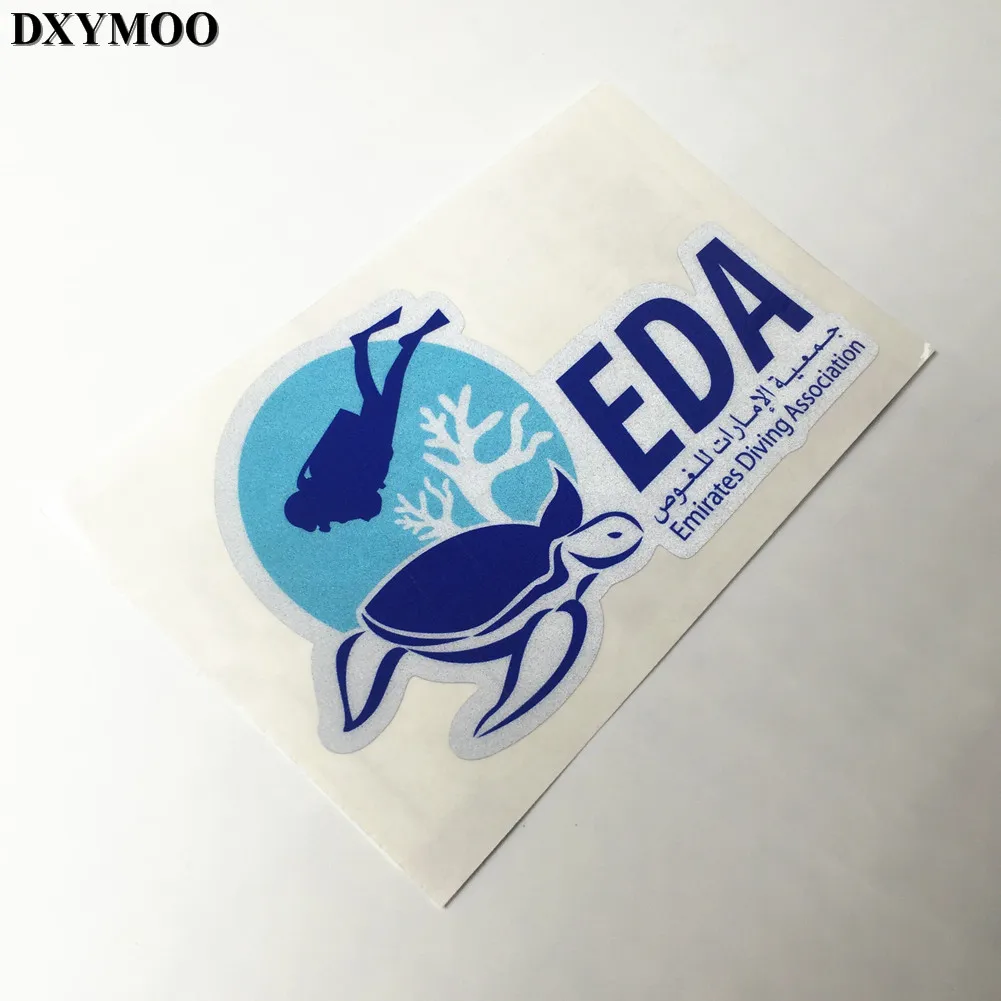 

3M Good Quality DIVE Car Motorcycle Sticker Decals Water Sports tortoise EDA Emirates Diving Association