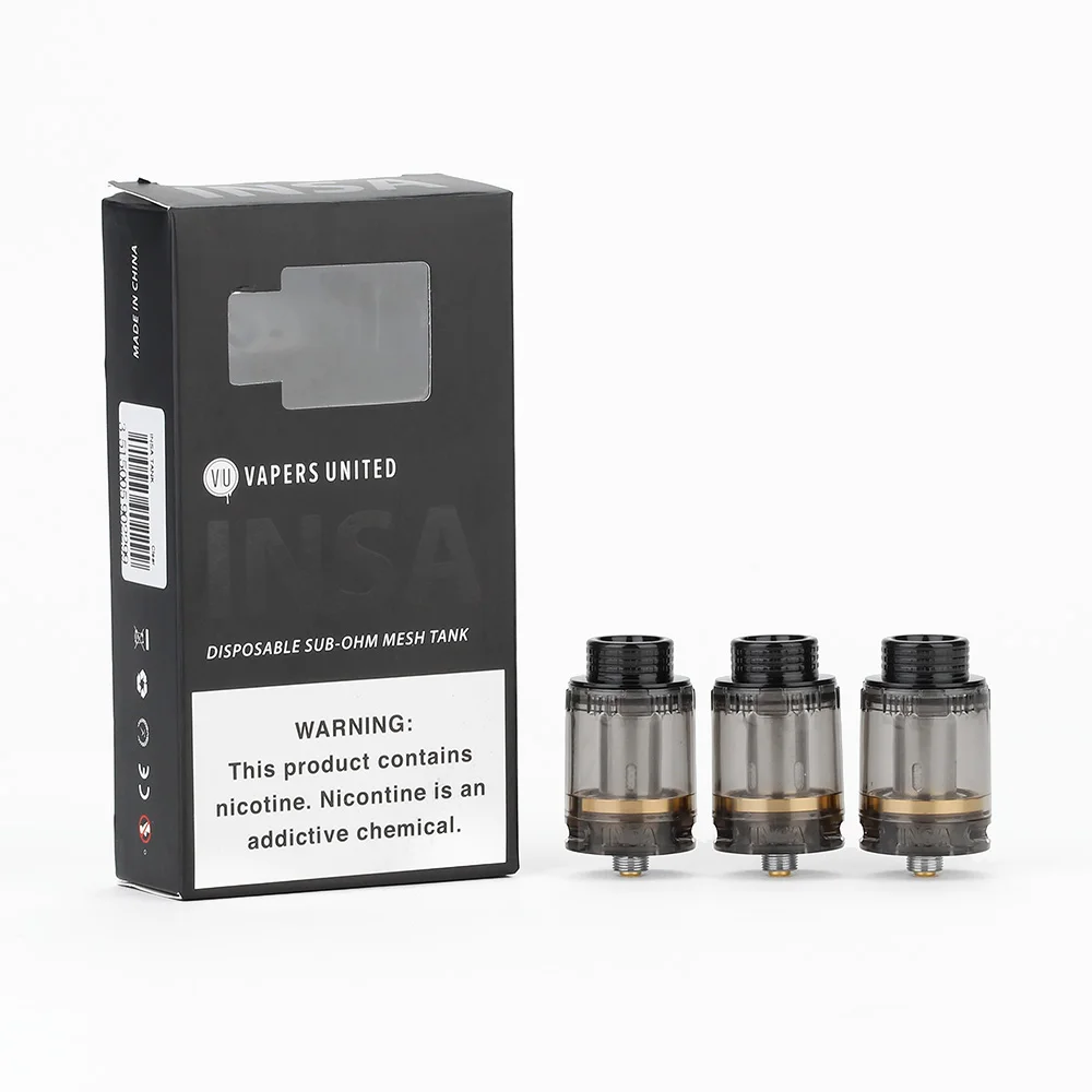 Heavengifts 3 шт Vapers Юнайтед Инса одноразовый резервуар 4 мл емкость с 0.15ohm сетчатой катушкой для 510 коробка мод Vape испаритель