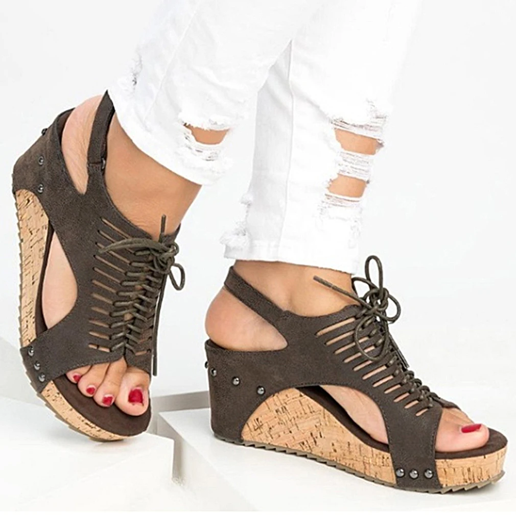 Platform Sandals Wedges Shoes For Women Heels Sandalias Mujer Summer Shoes Clog Womens Espadrilles Gladiator Women Sandals 2019