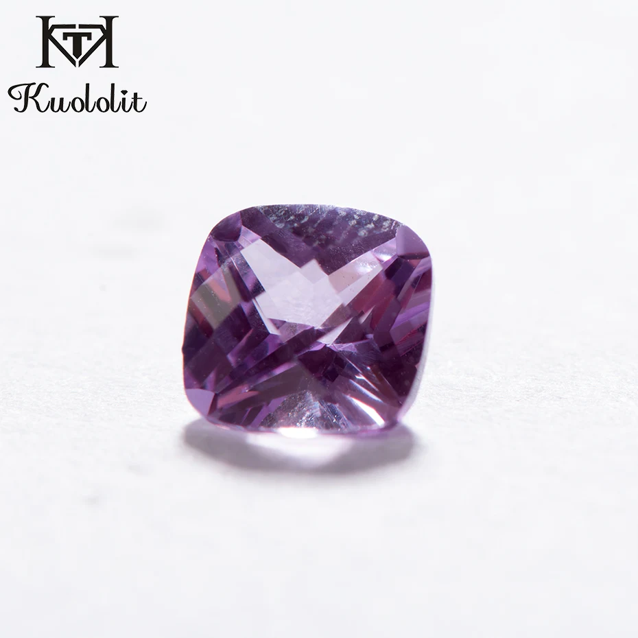 

Kuololit 5pcs/Pack Alexandrite Loose Gemstone for Whole Sales Square Color Change Alexandrite Loose Stone for 925 Jewelry DIY