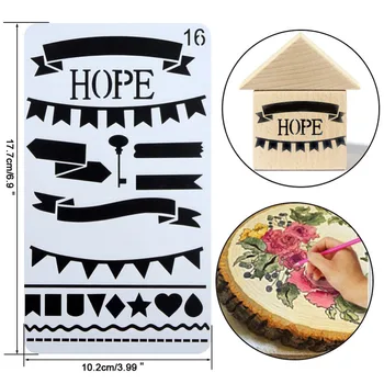 

12 Pcs/set Journal Stencil Set Plastic Planner DIY Drawing Template Diary