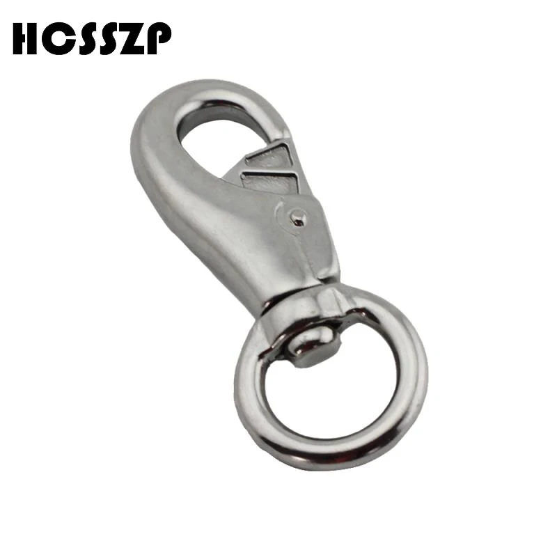 

HCSSZP Multi-purpose Silver Swivel 304 Stainless Steel Snap Hook Quick hook Chain Fastener Hook Carabiner for Pet Chain,Hiking