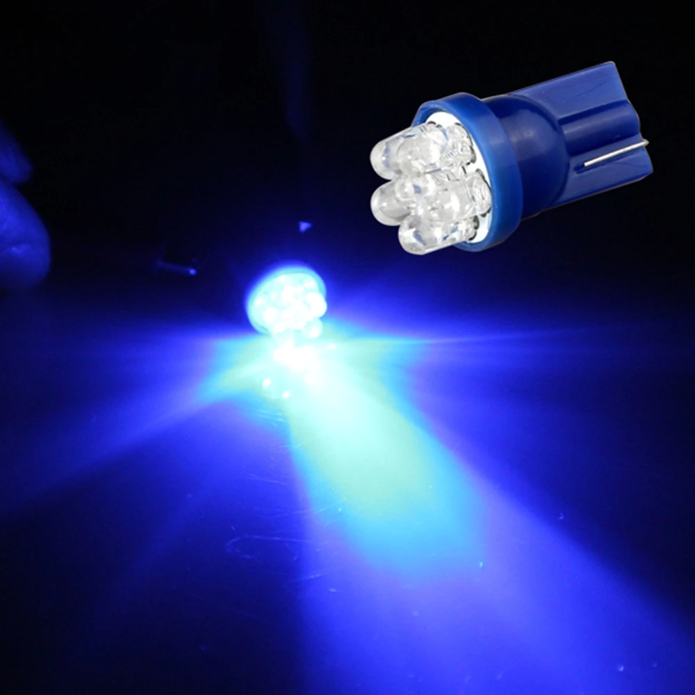 60 pieces T10 W5W White 6 LED Car Side Light Bulb Lamp DC 12V blue