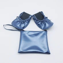 Лидер продаж красочные складной обувь золото после вечерние свадебные балетки с сумочкой в комплекте