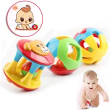 Buy 3 Pcs Children Bells Grasp Toys Plastic Jingle Rattle Rolling Ball Toy Intelligence Training For 0-3 Years Baby Kids YJS Dropshi Free Shipping