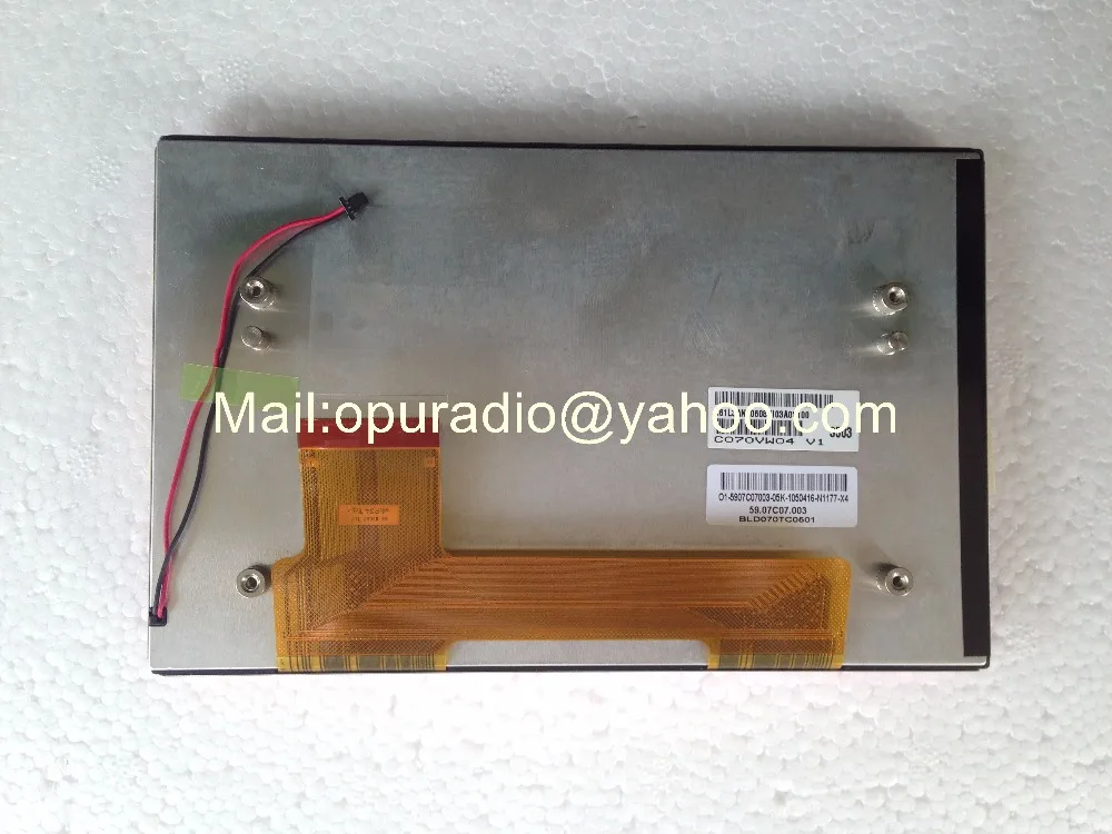 Оригинальный Новый AUO 7 дюймовый ЖК дисплей C070VW04 V1 экран TFT панель для автомобиля