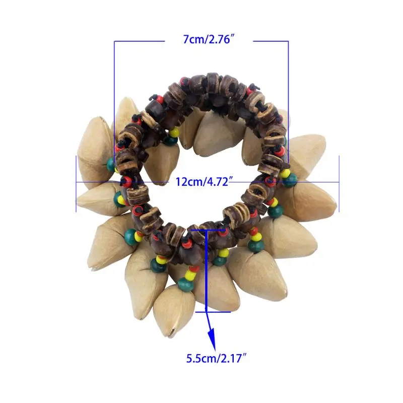 Новая мода ручной работы прочный Скорлупа ореха ручной цепи Африканский барабан барабанщик инструмент Колокольчик для взрослых детей qiang