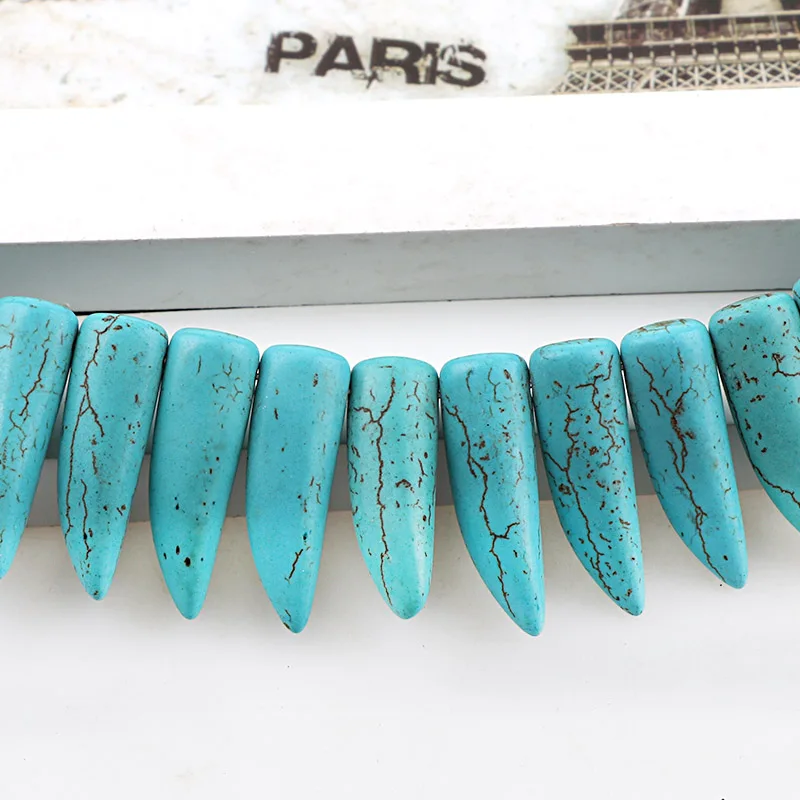 Искусственный камень небесно голубой бирюзовый Howlite зубная пуля свободные камни