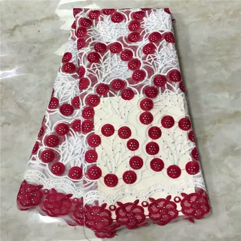 

Popular African Lace Fabric 2019 High Quality African Tulle Lace Fabric With Stones French Net Lace For Women Dress 3l2065-1439