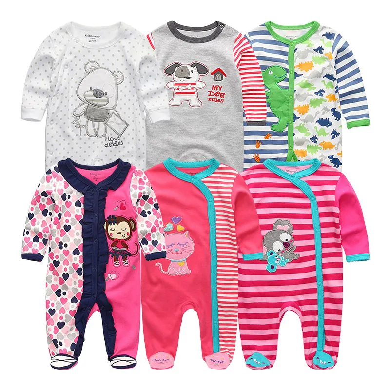 Одежда для новорожденных зимние комбинезоны с длинными рукавами для детей 12 месяцев, хлопковый комбинезон для маленьких девочек, Модный комбинезон для мальчиков, костюм и Пижама - Цвет: RFL6208