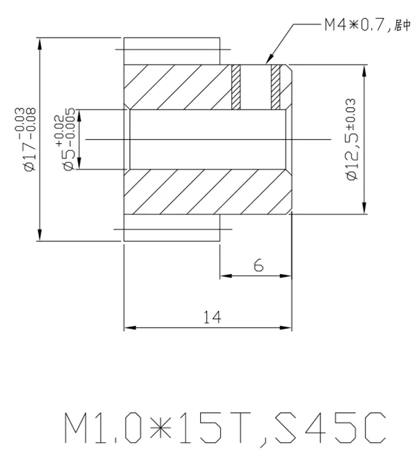 1M 15T Motor Gear 8mm Metal Motor Convex Gear For 775 Gear Motor