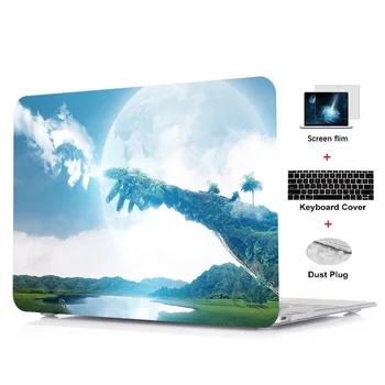 

For Apple Macbook Retina Touch Bar Air Pro 11 12 13 15 inch Laptop Shell Hard Case Cover+Keyboard Cover+Screen Film+Dust Plugs