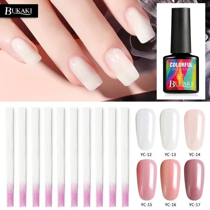 BUKAKI 8 мл набор гель-лаков для ногтей УФ-гель для ногтей+ 10 шт. Набор для маникюра