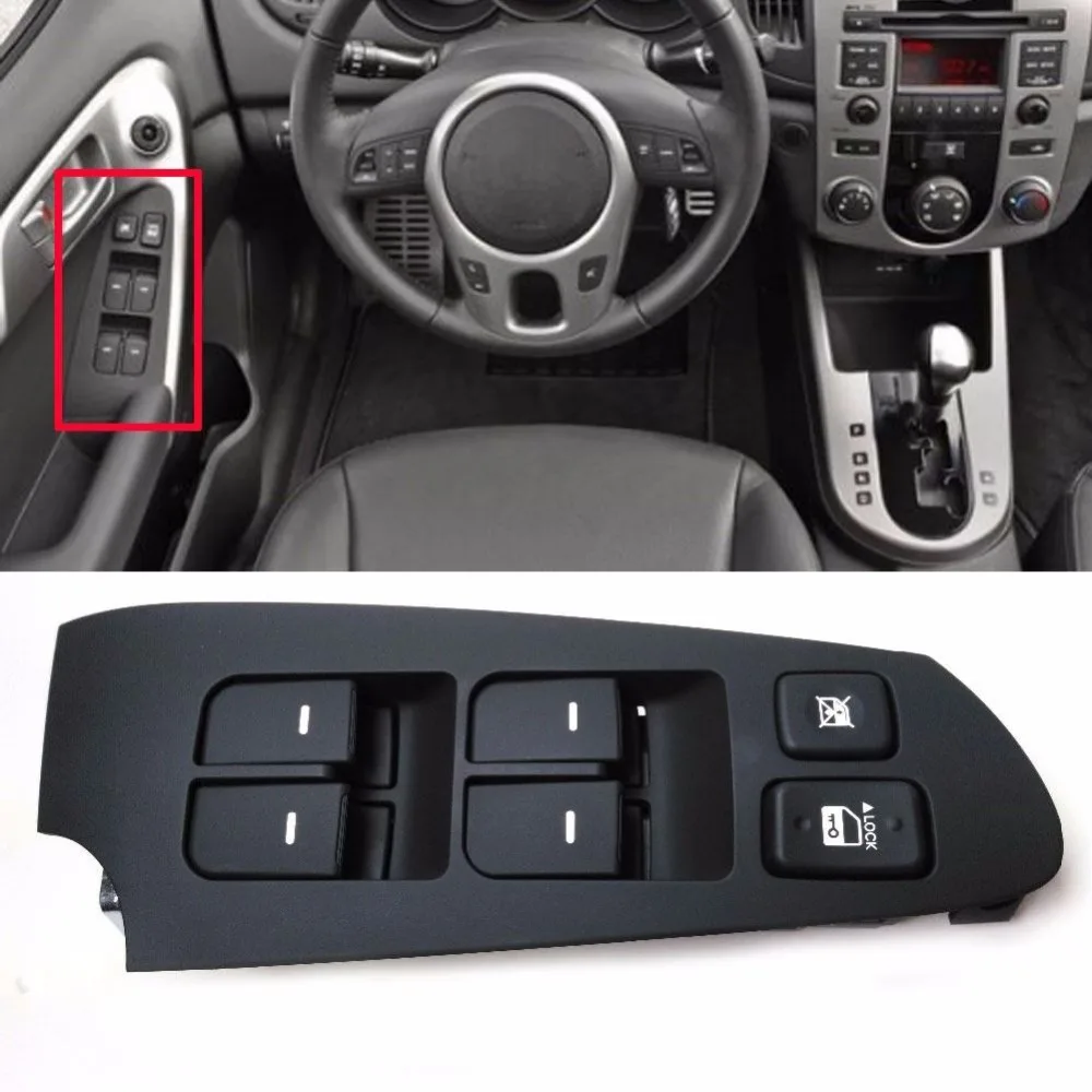 

Free Shipping Window Control Switch for Kia FORTE 2011for Kia Cerato Power With Panel Front Left Glass Control Switch 935701M500
