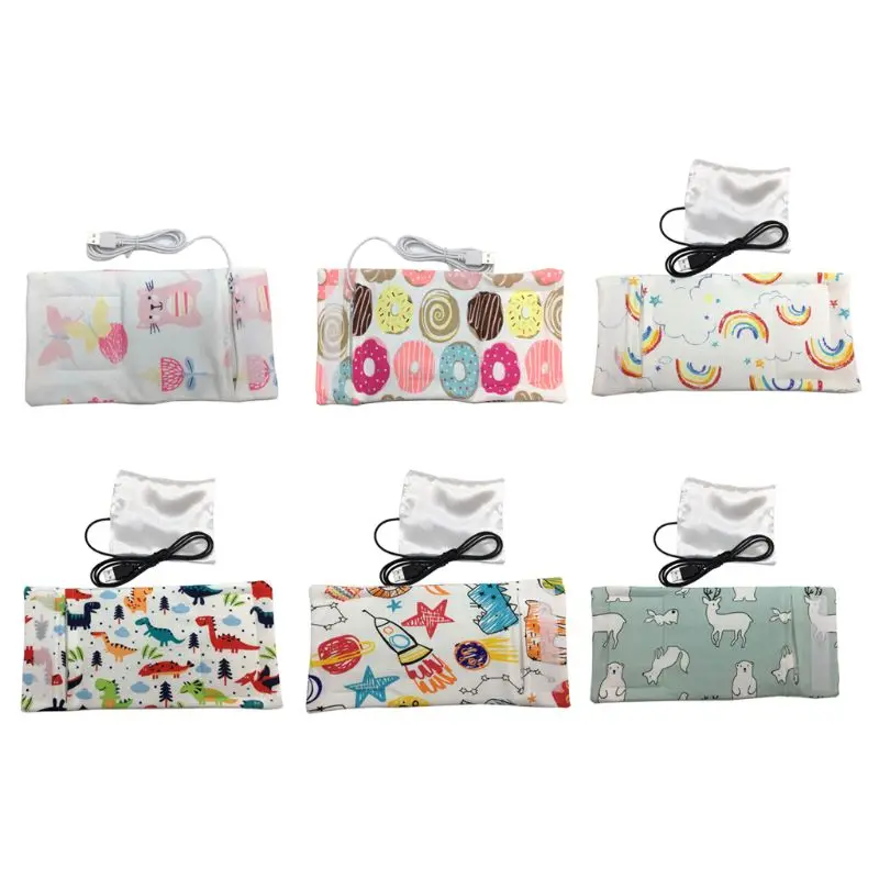 

Travel Stroller USB Milk Water Warmer Insulated Bag Baby Nursing Bottle Heater 6 Colors