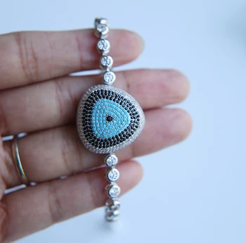 

Free shipping jewelry silver plated jewelry bracelet fine fashion bracelet with AAA cz turquises stone women jewelry top quality
