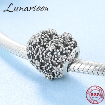 

New arrival 925 sterling silver charm hollow heart CZ beads for jewelry making Fit Original Pandora Charm Bracelet