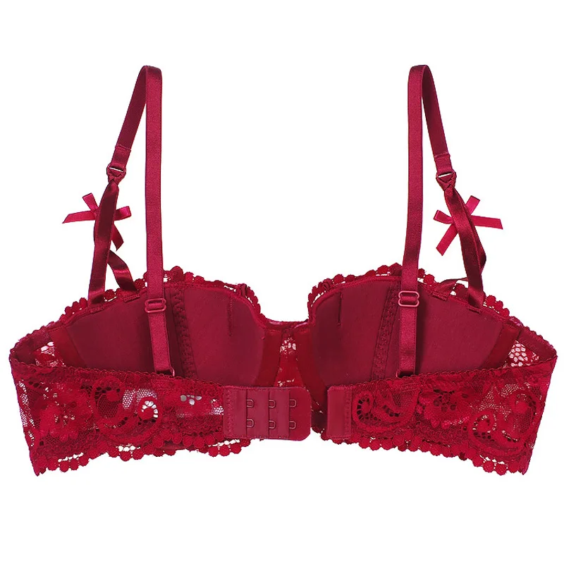 Plus Size Women Sexy Lingerie Set Embroidery Half Cup Bra Set Intimates Thin Temptation Black White Bra And Panty With Garters