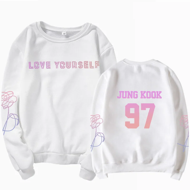 Jung Kook 97 унисекс Толстовка kpop Beyond The Scene толстовка с капюшоном love yourself|Толстовки и